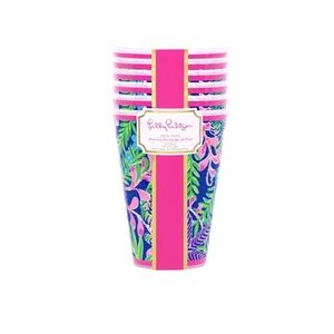 Lilly Pulitzer | Dining | Lilly Pulitzer Pool Cups Set Of 6 Tropical ...